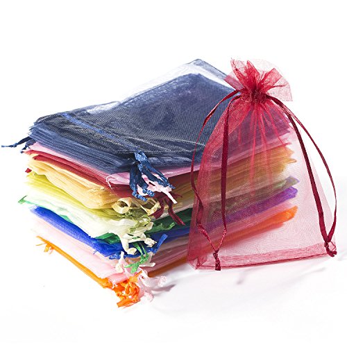 comius bolsitas de tela para regalos 100 piezas multicolor bolsas de organza