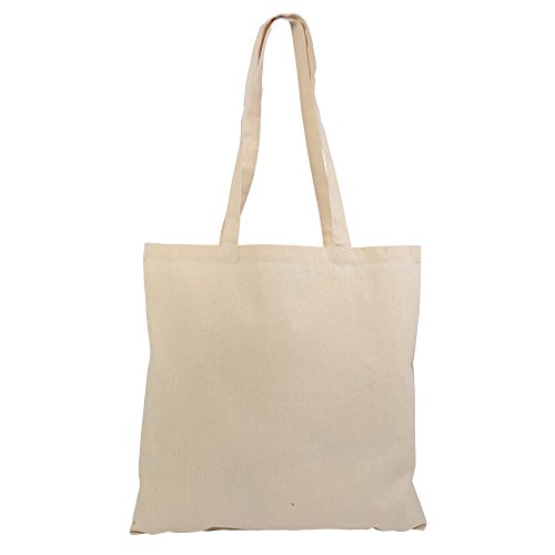 contenido bolsas con asas de algodn natural 38 x 42cm 10 unidades