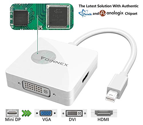 foinnex adaptador mini displayport compatible con puerto thunderbolt a 1