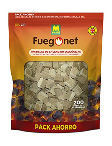 fuego net fuegonet 231281n pastillas ecolgicas blanco 27x7x40 cm