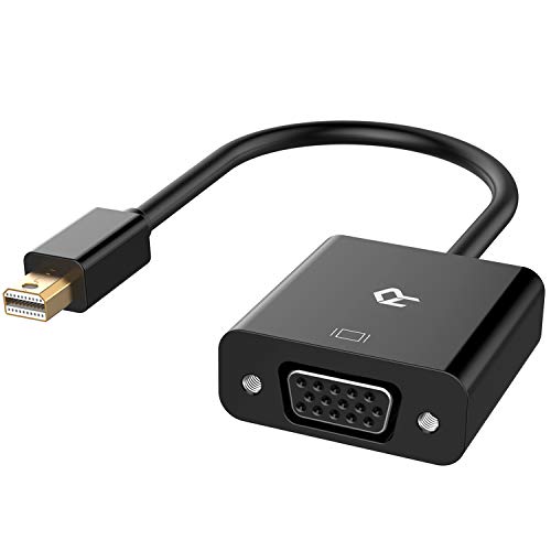 rankie adaptador mini displayport thunderbolt mini dp a vga 1080p negro