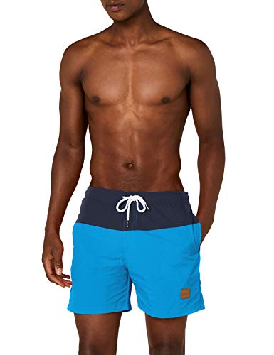 urban classics block swim shorts baador multicolor nvyturquoise x large