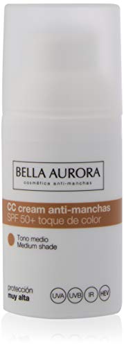 bella aurora crema facial con color spf 50 cc cream protector solar