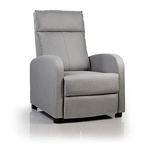 don descanso silln reclinable tela verona gris silln relax con 1