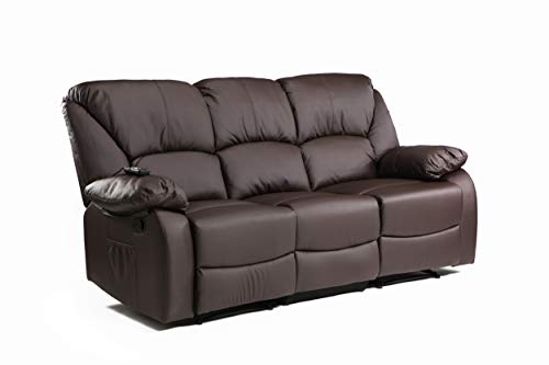 ecode sofa canap tres plazas reclinable con masaje por ondulacin vibrante
