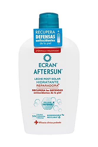 ecran aftersun leche post solar hidratante y reparadora 400ml blanco almond