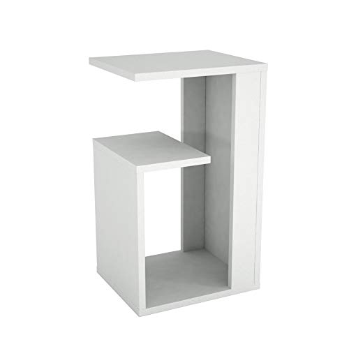 alphamoebel mesas auxiliares madera de ingeniera blanco 35 x 295 x 60 cm