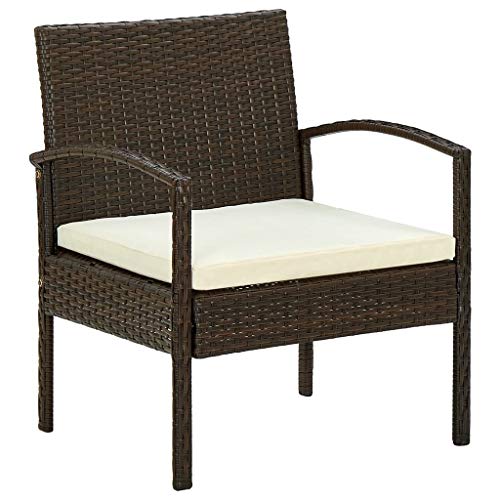 vidaxl silla de jardn con cojn silln exterior patio terraza balcn asiento