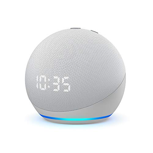 echo dot 4 generacin altavoz inteligente con reloj y alexa blanco