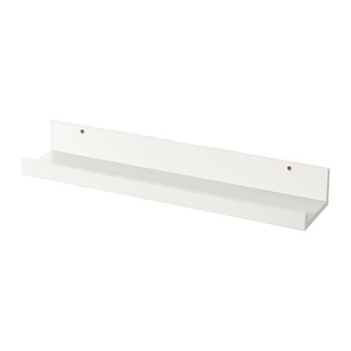 ikea estante para cuadros madera blanco 55x12x8 cm