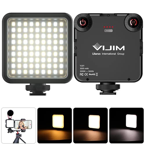 vijim 81 luz de video led temperatura de color luz de cmara ajustable luz de