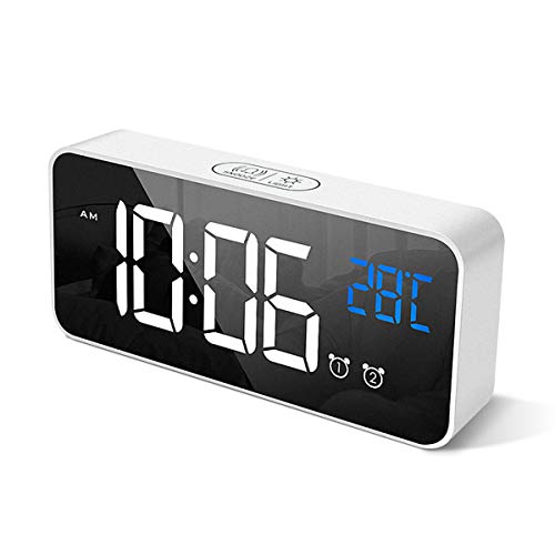 homvilla reloj despertador digital con pantalla led de temperatura alarma de