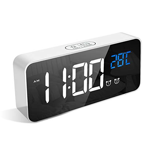 latec reloj despertador digital led pantalla reloj alarma inteligente con