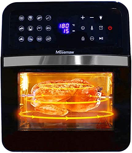 nictemaw freidora sin aceite 12l 1700w freidora de aire caliente horno de