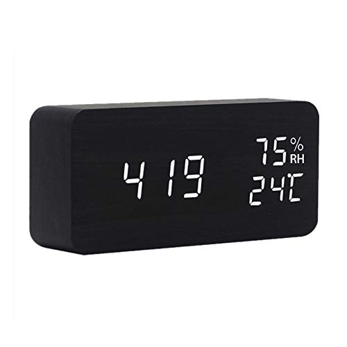 rongxianma alarm clock modern led alarm clock temperature humidity electronic