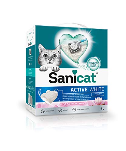 sanicat active arena de gato ultra aglomerante aroma de flor de loto 6l