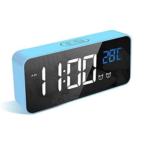 latec reloj despertador digital led pantalla reloj alarma inteligente con