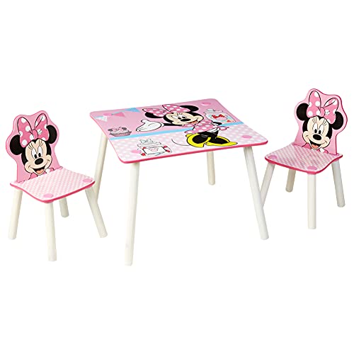 worlds apart disney conjunto de mesa y dos sillas madera rosa one size