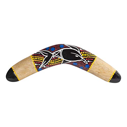 australian treasures boomerang de madera hecho a mano de 30 cm