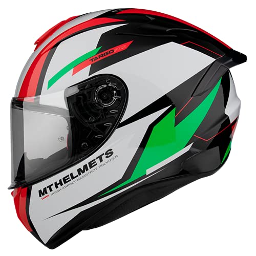 casco moto integral homologado mt targo pro modelo sound c6 verde perlado