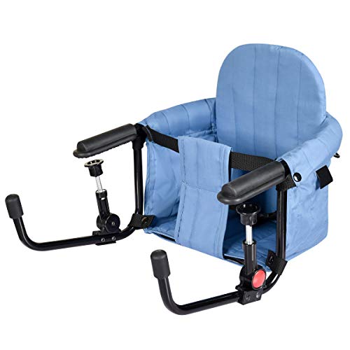 costway asiento de mesa para beb silla alta con clip de fijacin para viaje