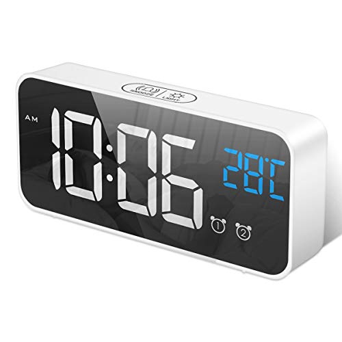 homvilla reloj despertador digital con pantalla led de temperatura alarma de 1