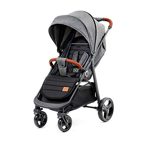 kinderkraft silla de paseo grande carrito capota desplegable para nios gris 1