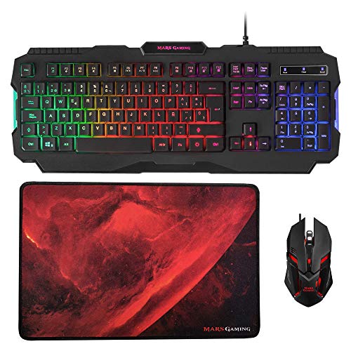 mars gaming mcp118 pack gaming rgb de teclado ratn y alfombrilla layout es 2