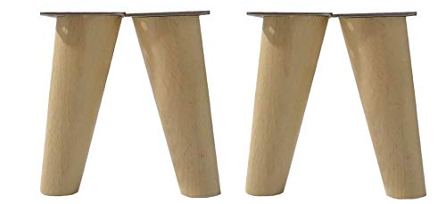 patas para muebles madera haya patas cnicas con inclinacin y placa de