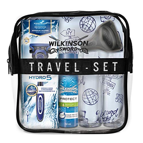 wilkinson sword hydro 5 travel set mquina de afeitar recargable de 5 hojas