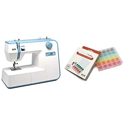 alfa hogar maquina de coser style 30 zig zagdomestica azul 6050 caja 25