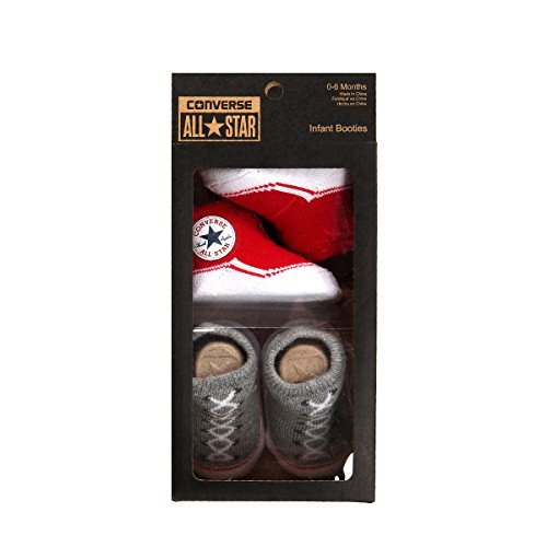 converse 2 pk bootie completo rojo redvintage grey heather 0 6 meses