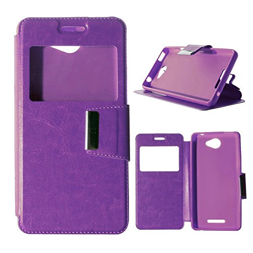 todobarato24h funda libro ventana morada compatible con bq aquaris uu lite