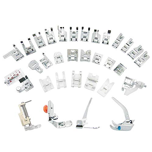 32 pcs kit prensatelas universal multifuncional pie de maquina de coser