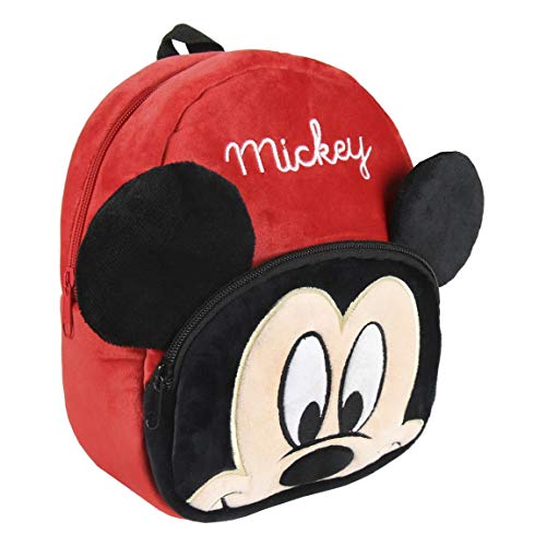 artesania cerda personaje mickey mochila guardera 22 cm rojo