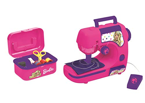 barbie mattel lexibook sw100b mquina de coser con accesorios luz y pedal