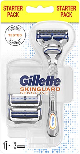 gillette skinguard sensitive maquinilla de afeitar para hombres de piel