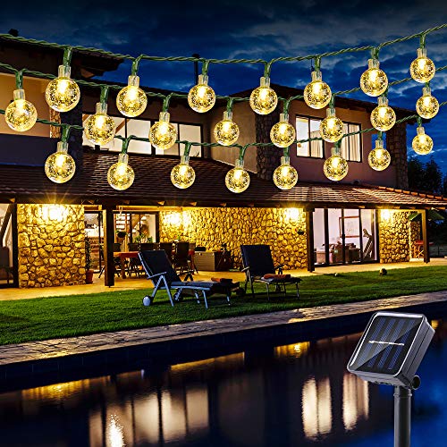 guirnalda luces exterior solares brizlabs 65m 30 led cadena de luces