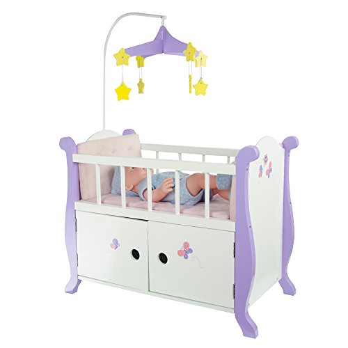 olivias little world cuna o cama de muecas almacenamiento blancolila