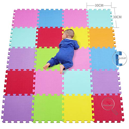 qqpp alfombra puzzle para nios bebe infantil suelo de goma eva suave 20