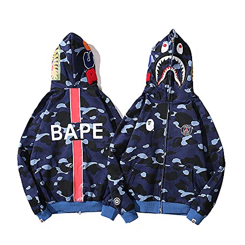 wiassige sudadera con capucha de tiburn bape para hombre sudadera con