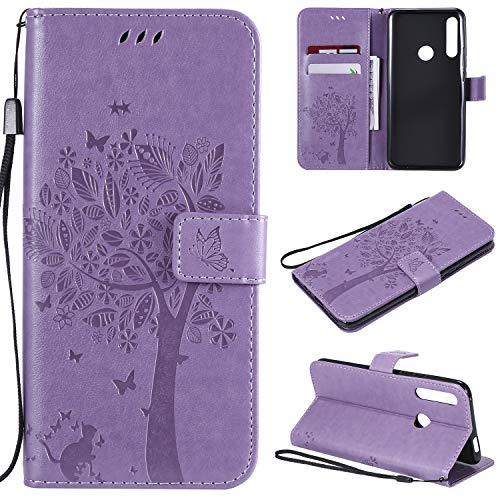 zchen funda huawei p smart z funda piel con tapa suave tpu y cuero de pu