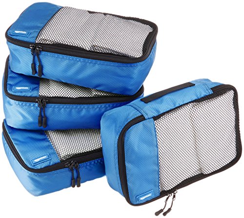 amazon basics bolsas de equipaje pequeas 4 unidades azul