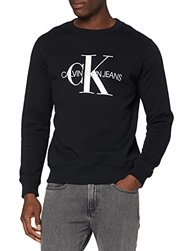 calvin klein iconic monogram crewneck sudadera negro ck black bae s para 1