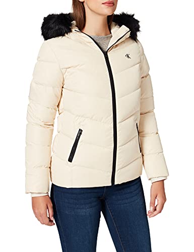 calvin klein jeans short fitted down puffer chamarra de plumas para mujer