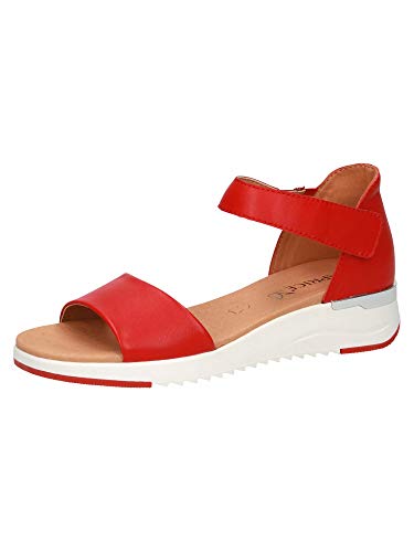 caprice 9 9 28706 26 sandalias planas mujer napa de color rojo 39 eu