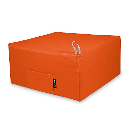 happers puff cama individual para una persona polipiel indoor naranja 1