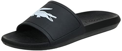 lacoste croco slide 119 1 cma chanclas hombre blackwhite 42 eu