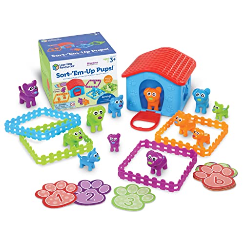 learning resources recursos de aprendizaje sort em up pups conjunto de