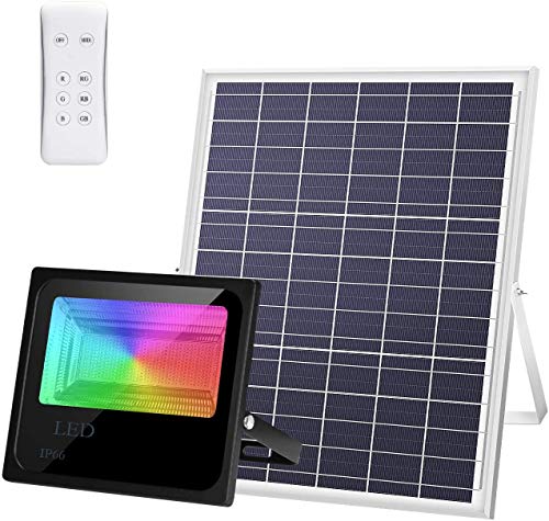 ledmo 200w rgb foco solar led con panel solar foco solar exterior material de 1